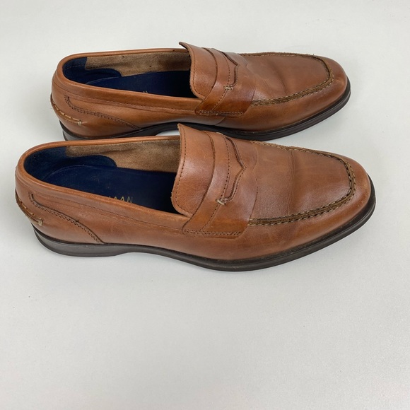 Cole Hahn Hawthorne Brown Leather Penny Loafers Size 7.5 M main image 6